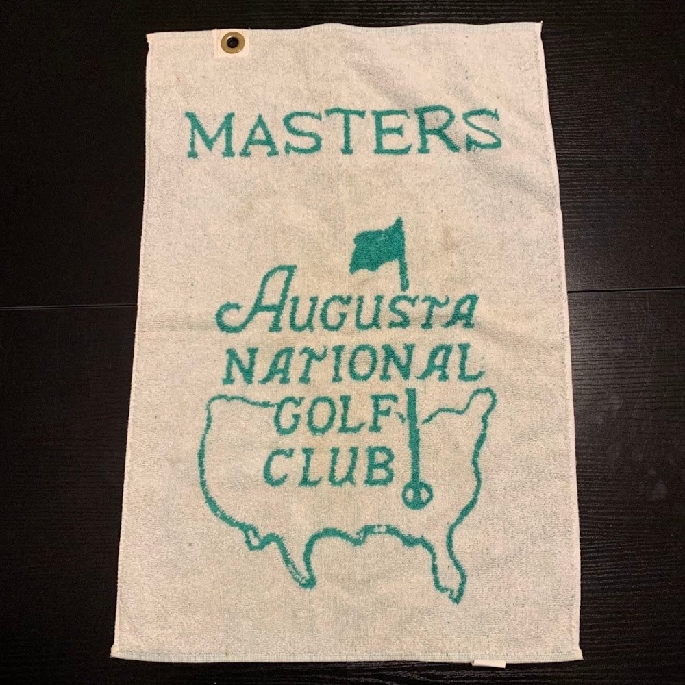 Vintage Masters Golf Towel Augusta National Golf Club Martex Made in USA White